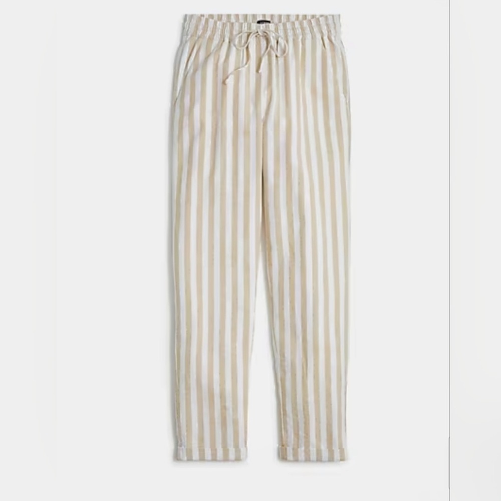 J.Crew Factory Striped Linen Drawstring Pants
